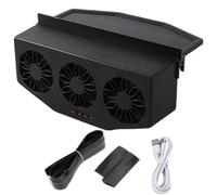 Ventola di scarico solare per auto | Ventilatore automatico per finestra | di ventilazione rinfrescante con ricarica USB e batteria ricaricabile 1200 mAh per uomo e donna in auto camion