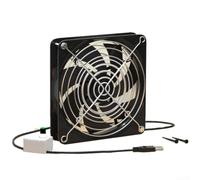 Ventola di scarico, USB DC 5 V, ventilatore regolabile per cappa deodorante, per la circolazione dell'aria della casa degli animali domestici e della cucina (ventola singola 12 cm)