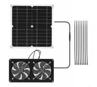 Ventola di ventilazione ad energia solare da 100 W, kit di raffreddamento efficiente per serre, pollai, rifugi per animali domestici, design in alluminio resistente alle intemperie, controllo