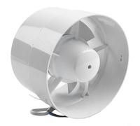 Ventola di ventilazione in linea per bagno e cucina, con alloggiamento in ABS a basso rumore ad alto flusso d'aria, impermeabile IPX2, 10,2 cm, 12,7 cm, 15,2 cm (15,2 cm)