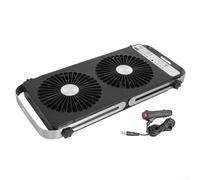 Ventola di ventilazione per finestre da tetto per camper, sistema di raffreddamento a doppia fila, con quattro impostazioni di velocità del vento, cavo di alimentazione CC da 30 cm, 12 V CC, per