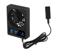 Ventola di ventilazione per rettili che riduce l'umidità e riduce l'umidità, ventola di raffreddamento a temperatura controllata con alimentazione USB, adatta per vari ambienti terrari (Fahrenheit)