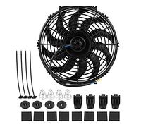 Ventola Elettrica Universale 12 pollici, Ventola di raffreddamento del motore Radiatore, Ventola del motore Auto Slim Push Pull Electric Motor Fan con kit di montaggio, per caravan Caravan Kart