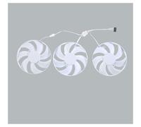 Ventola for scheda grafica T129215BU da 105 mm, DC12 V, 0,50 AMP, compatibile con ASUS, compatibile con ROG, Strix, GeForce, RTX 4080, RTX 4090, ventola di raffreddamento White OC Edition(Middle fan)