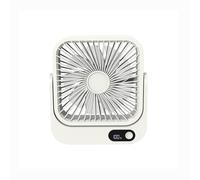 Ventola magnetica portatile per navi da crociera, 5 velocità, ricaricabile e plug-in, durata della batteria di 7 ore (bianco)