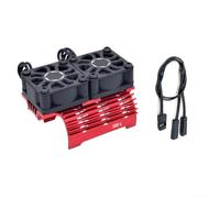 Ventola motore brushless da 28 mm, 29 mm, 36 mm, per auto radiocomandate, con doppio flusso d'aria e struttura in lega di alluminio per prestazioni affidabili (rosso 380-L)