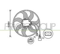 Ventola Motore per VW Passat Variant Touran Audi A3 Sportback Tt Roadster