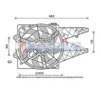 AKS DASIS Ventola Raffreddamento Del Motore per Fiat Doblo Monovolume 088099N