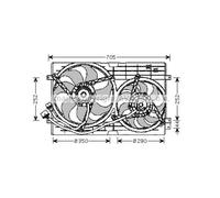 Ventola Raffreddamento Motore per VW Golf IV 1J1 1J5 9N _ Audi A3 8L1 Tt 8N3 8N9