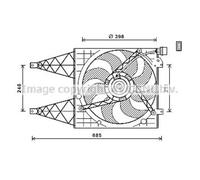 Ventola Motore Raffreddamento Per VW Polo 6R 6C 9N Fox 5Z1 5Z3 9A4 9A2 9N2 Skoda