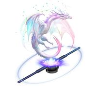 Ventola olografica 3D con ologramma 3D, 45 cm, risoluzione 2000 x 704px, 352 perline LED HD con telecomando/Bluetooth/WiFi, proiettore pubblicitario video olografico per affari, Halloween, feste, bar