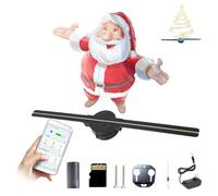 Ventola ologramma 3D con WiFi e controllo app, 300 immagini, spinner per immagini per Natale e Halloween (2 pezzi)