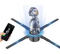 Ventola ologramma 3D - Supporto per proiettore pubblicitario video olografico APP+Bluetooth Audio+WIFI (19,6 pollici)