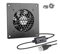 Ventola Pannello USB 80mm Ventilatore CNC USB 3 Velocità Regolabili Fan 5V Silenziosa Pannello Ventilatore 2600RPM/32CFM Ventola Pannello per Dell'armadio, AV Home Theater(8cm, 1 Pannello Set)