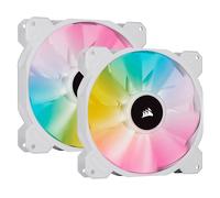 Corsair iCUE SP140 RGB ELITE White Kit 2 Ventole PWM 140mm + Lighting Node CORE