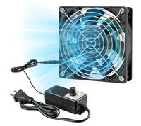 Ventola PC da 120/240 mm, 12V PC Ventilatore - Velocità del Vento Regolabile, Portatile Ventilatore per Computer, Ventola di Raffreddamento Elettronica per Laptop/TV Box/Armadio AV/PS4/Router (120MM)