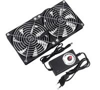 Ventola per alloggiamento PC da 120 mm con doppio cuscinetto a sfera e controllo della velocità - Ventola assiale extra silenziosa (12 V) per PC, laptop, server, router e TV cabina