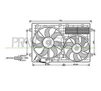 Prasco Ventola AD202F001 per Audi TT (8J) dal 2006 al 2010 1K0121207AD