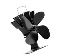 Ventola per braciere a spinta termica, 4 temperamatite in alluminio, piano di partenza per identità silenziosa, distribuzione efficiente del calore per forni a legna Ventola termoelettrica per stufa