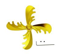 Ventola per caminetto, 18 cm, con viti, per stufe a legna, colore oro