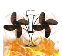 Ventola per caminetto - Supporto in lega di alluminio, circolazione silenziosa nella stanza, trasferimento energetico efficiente, design a cinque pale | Distribuisce rapidamente l'aria calda riducendo