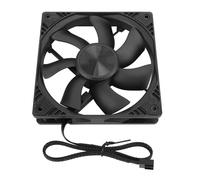 Ventola per Case del Computer, Ventola di Raffreddamento 4 Pin PWM 12V Velocità della Ventola da 800-2500 Giri/min Ventola per Case del PC, 7 Pale della Ventola, Ventola di (BLACK)