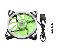 Ventola per case LED 120mm 12V DC Ventola di raffreddamento ultra silenziosa con doppia apertura Luci multicolori Cuscinetto idraulico di alta qualità per case del PC di (Verde)