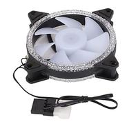 Ventola per Case per Computer da 120 Mm, Ventola di Raffreddamento per PC Colorata a LED, Ventola per Custodia Silenziosa, Lunga Durata, Installazione Antivibrante, Ventola per PC per Case per Compute