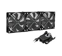 Ventola per computer 3x120mm con regolatore di velocità AC 100V-240V, spina UE
