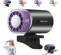 Ventola per condizionatore d'aria 2026 con clip e display a LED, 16 ℃ unità CA portatile per auto, rotazione a 360°, ventilatore ricaricabile per seggiolino auto, ventilatori per auto che soffiano