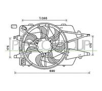 PRASCO FD422F004 Ventola radiatore