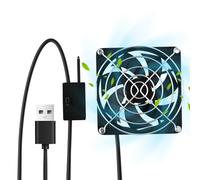 Ventola per PC, 5 Volt, dissipatore USB dipendente dalla temperatura | Ventola silenziosa per computer, per modem, box TV, casa, soggiorno, officina, garage, router di rete