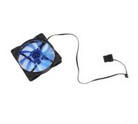 Ventola per PC da 120 mm con 15 LED luminosi, silenziosa per raffreddamento del radiatore, ventola per computer da 12 cm, colore: bianco, blu, verde (blu)