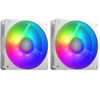 Ventola per radiatore Cooler Master Mobius 120P ARGB - Design lama ad anello (PWM), cuscinetto dinamico ad anello resistente (max. 75,2 CFM, 3,63 mmH2O, 30 dBA), telaio Air-Focus, RGB Gen 2 - Bianco