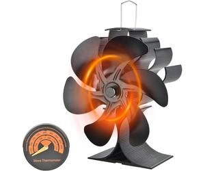 Ventola per Stufa a Legna 6 Pale Ventilatore per Camino Risparmio Energetico ECO
