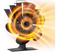 ✅Ventola per Stufa a Legna Caminetto Pellet 6 Pale Ventilatore Senza Elettricità