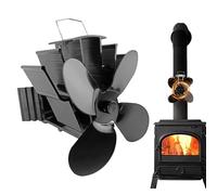 Ventola per stufa a legna, silenziosa, 4 ventole per, efficiente e a risparmio energetico, per caminetto a pellet