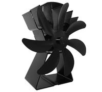 Ventola per stufa alimentata a calore con 7 e termometro, ventola silenziosa per forno a legna, circolazione efficiente del calore, senza bisogno di elettricità, perfetta per uso domestico di