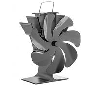 Ventola per stufa alimentata a calore, con flusso d'aria più grande, per pellet, legno, 7 pale