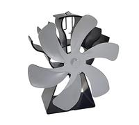 Ventola per stufa alimentata a calore di nuova concezione, aria più grande a 6 pale, silenziosa, efficiente per legna per bruciatore, ventilatore a legna non elettrico per la casa