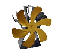 Ventola per stufa alimentata a calore di nuova concezione, aria più grande a 6 pale, silenziosa, efficiente per legna per bruciatore, ventilatore a legna non elettrico per la casa