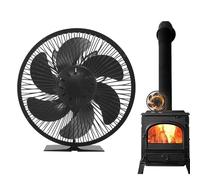 Ventola per stufa alimentata a calore - Ventilatore per caminetto silenzioso in metallo resistente al calore,Ventola di protezione dal con copertura protettiva, ventola per stufa non