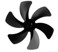 Ventola per stufa con 6 lame, utilizza il calore per far circolare l'aria calda, perfetta per camini a legna (nero)