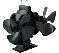 Ventola per stufa in lega di alluminio avviata a caldo Struttura a doppio trapano per una ventilazione rafforzata e un'azione silenziosa Denial Elettricità richiesta Doppio trapano Girandola ad aria a