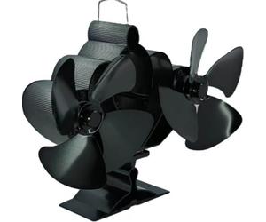 Ventola per stufa in lega di alluminio avviata a caldo Struttura a doppio trapano per una ventilazione rafforzata e un'azione silenziosa Denial Elettricità richiesta Doppio trapano Girandola ad aria a