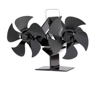 Ventola per stufe a legna, alimentata a calore, magnetica, con forti magneti integrati, funzionamento silenzioso, non richiede elettricità, 22,5 x 11 cm, in metallo