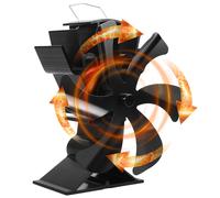 ✅Ventola per Stufe a Legna Ventilatore 6 Pale Ventola Alimentata a Calore Camino