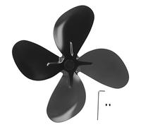 Ventola per ventola lama di ricambio in lega di alluminio in alluminio a 4 lama Dissipazione di calore efficiente della ventola per ventole per le legno Diametro nero da 18 cm