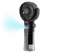 Ventola portatile a mano con spray di nebbias, ventilatore a nebbias d'acqua a spruzzo portatile ricaricabile, ventole di raffreddamento a mano con 4 velocità, per interno, scuola, viaggio, campeggio