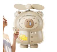 Ventola portatile | Capybara personale che soffia accessorio, portatile e silenzioso, con ricarica USB, ventilatore portatile per bambini e adulti, per interni, scrivania, scuola, campeggio, viaggi